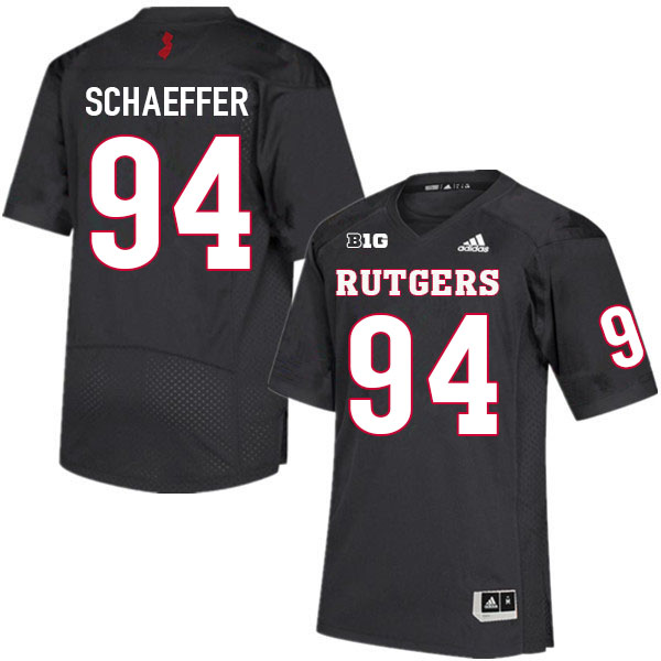 Men #94 Kevin Schaeffer Rutgers Scarlet Knights College Football Jerseys Sale-Black - Click Image to Close